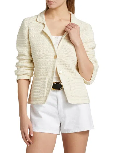 Frame Women's The Crochet Blazer In Neutral