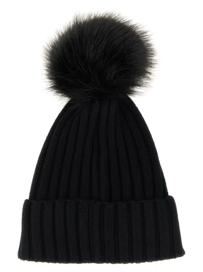 Moncler Pompon Beanie In Black