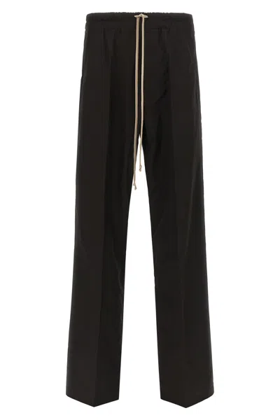 Rick Owens Dietrich Drawstring Trousers Featuring Back Pocket In Black