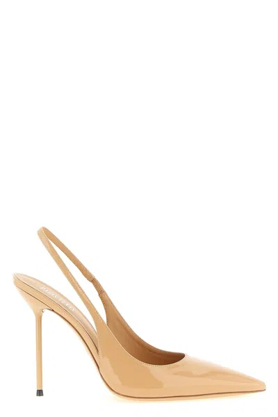 Paris Texas Lidia Slingback Pumps Pointed Toe Stiletto In Brown