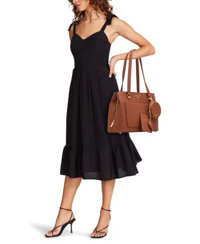 Anne Klein Medium Triple Compartment Satchel Bag In Brown