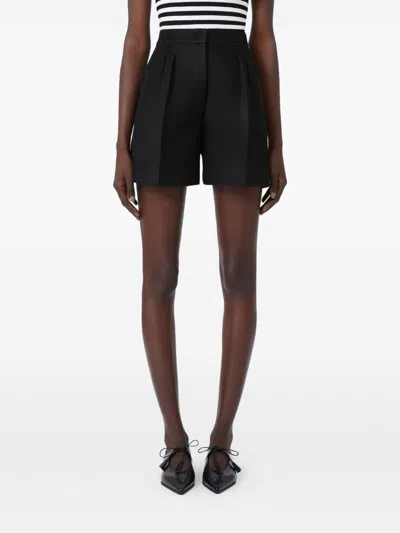 Max Mara Technical Mesh Shorts In Black