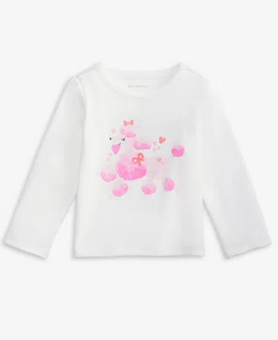 Greendog First Impressions Girls Toddler 2t-4t Long-sleeve Poodle T-shirt, Macy's Exclusive In White