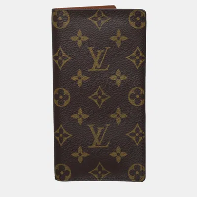 Pre-owned Louis Vuitton Brown Monogram Long Wallet