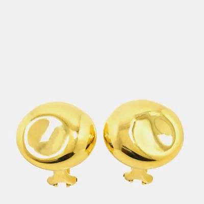 Pre-owned Tiffany & Co 18k Yellow Gold Bean Earrings
