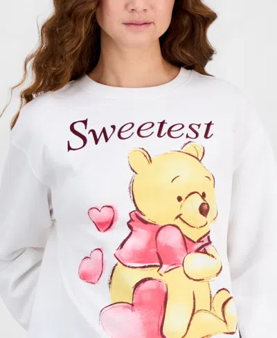 Winnie The Pooh Juniors'  Crewneck Sweatshirt In White