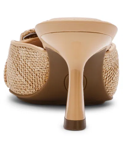 Anne Klein Women's Akcassia Snip Toe Kitten Heel Slip-on Mules In Brown