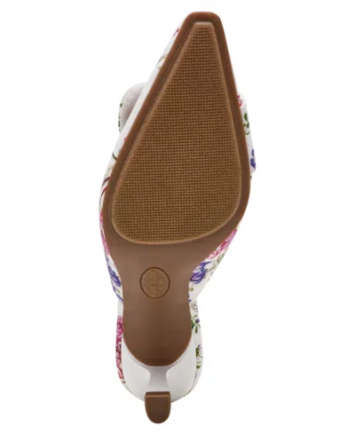 Anne Klein Women's Akcassia Snip Toe Kitten Heel Slip-on Mules In White