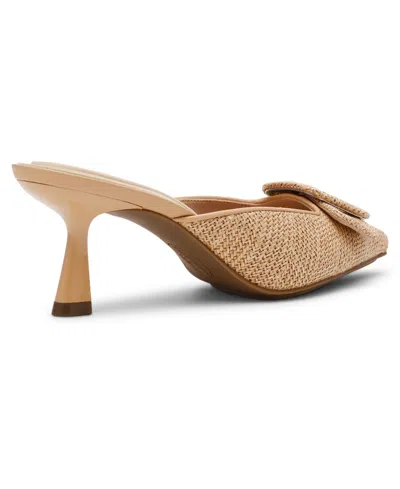 Anne Klein Women's Akcassia Snip Toe Kitten Heel Slip-on Mules In Brown