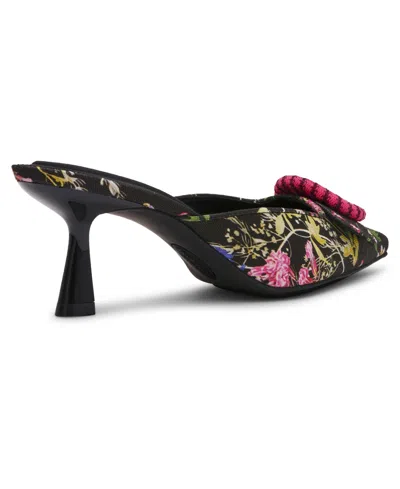 Anne Klein Women's Akcassia Snip Toe Kitten Heel Slip-on Mules In Black