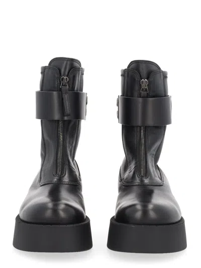 Premiata Leather Boot In Black