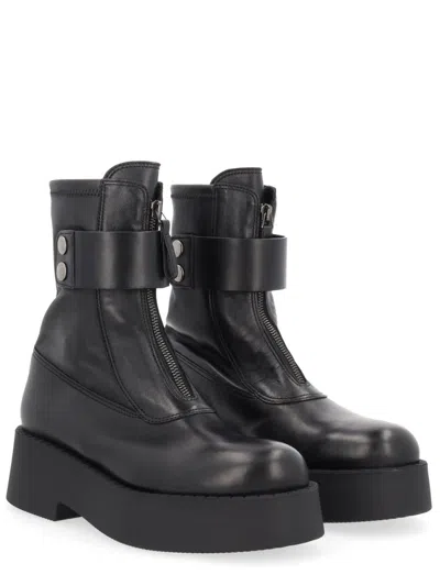 Premiata Leather Boot In Black