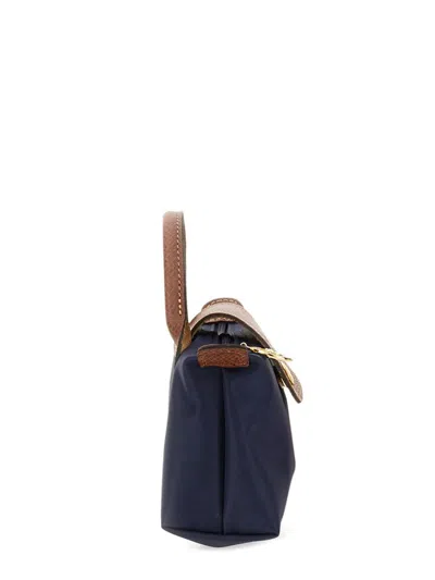 Longchamp Pochette "le Pliage" Con Manico In Blue