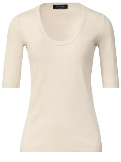 Fabiana Filippi Cotton T-shirt In Neutral