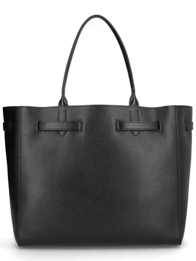 Tom Ford Audrey Large Black Leather Tote Bag In Black