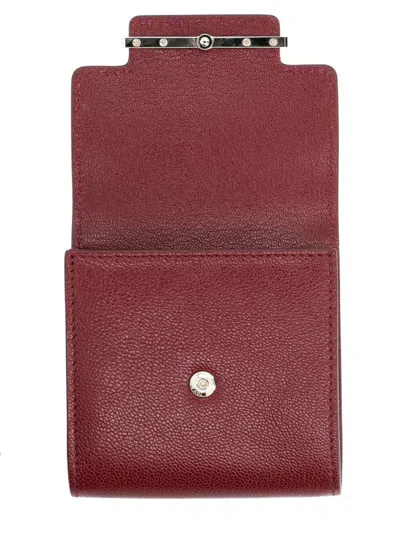 Tom Ford T-bar Leather Wallet In Red