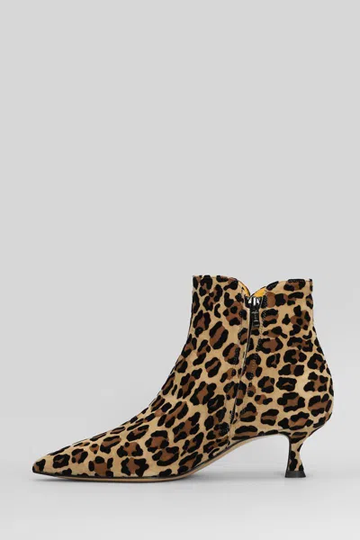 Mara Bini 50mm Leopard-print Ankle Boots In Multi