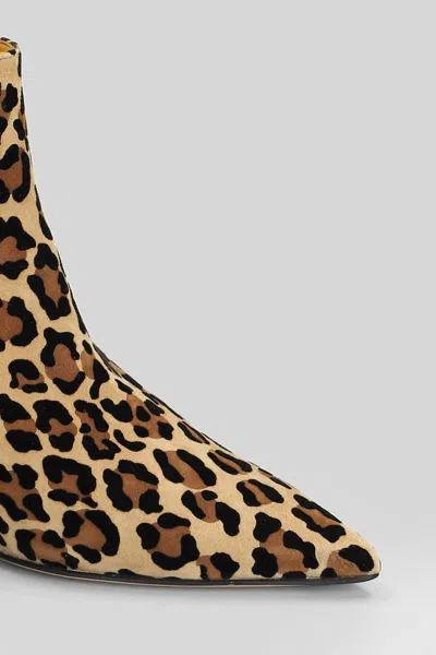 Mara Bini 50mm Leopard-print Ankle Boots In Multi