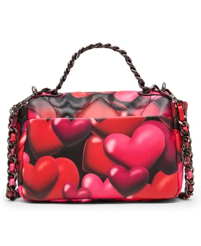 Betsey Johnson Bubble Hearts Small Flap Over Crossbody Bag In Multi