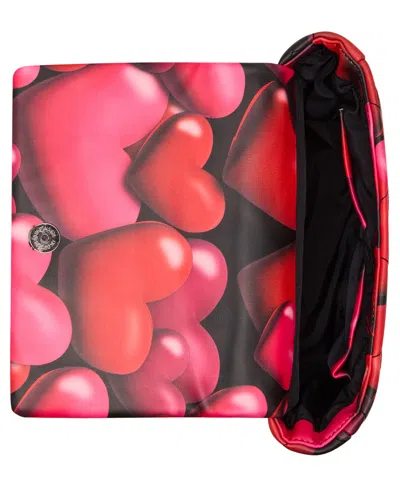 Betsey Johnson Bubble Hearts Small Flap Over Crossbody Bag In Multi