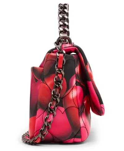 Betsey Johnson Bubble Hearts Small Flap Over Crossbody Bag In Multi