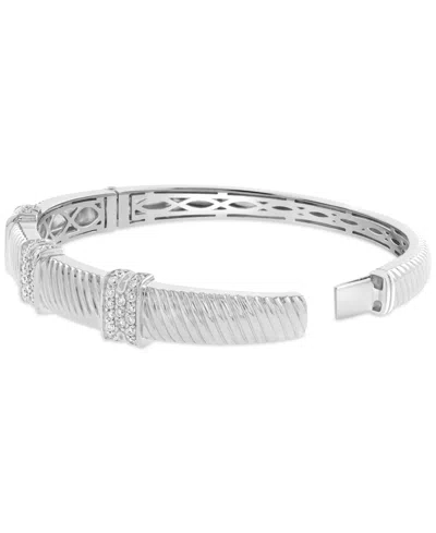 Effy Collection Effy Diamond Bangle Bracelet (1 Ct. T.w.) In Sterling Silver In Silver