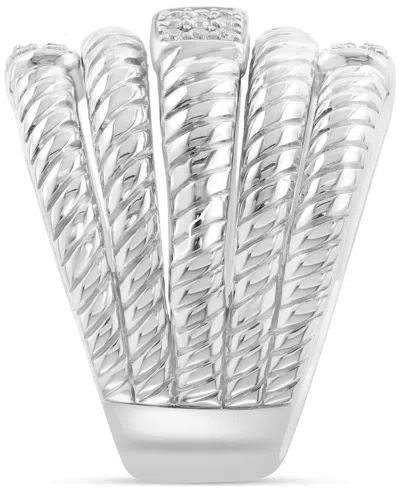 Effy Collection Effy Diamond Multi-row Statement Ring (1/3 Ct. T.w.) In Sterling Silver In Silver
