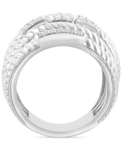 Effy Collection Effy Diamond Multi-row Statement Ring (1/3 Ct. T.w.) In Sterling Silver In Silver