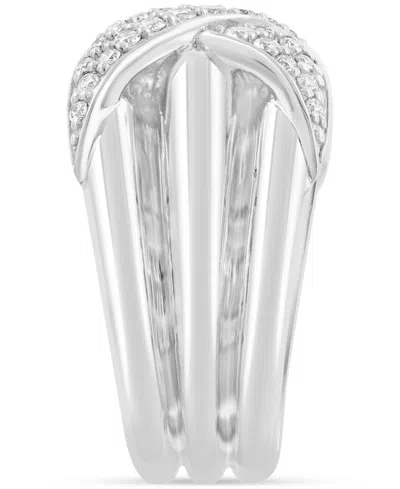 Effy Collection Effy Diamond Crossover Statement Ring (5/8 Ct. T.w.) In Sterling Silver In Silver