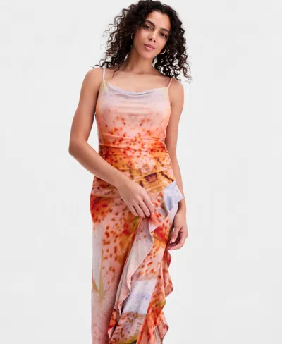 Bar Iii Women's Ruffled Sleeveless Dress, Macy's Exclusive In Multi