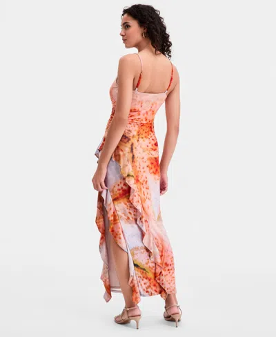 Bar Iii Women's Ruffled Sleeveless Dress, Macy's Exclusive In Multi