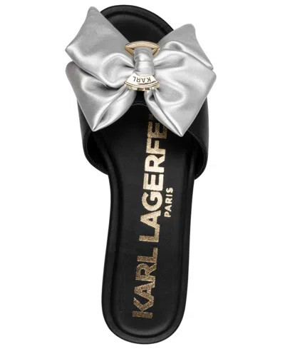 Karl Lagerfeld Women's Ciaran Flat Slide Sandals In Black