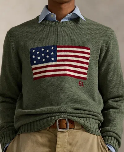 Polo Ralph Lauren Unisex The Iconic Flag Sweater In Green