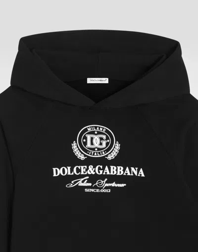 Dolce & Gabbana Hooded Sweatshirt In Black