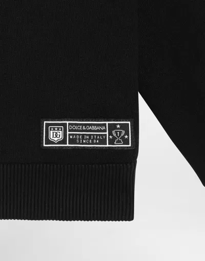 Dolce & Gabbana Hooded Sweatshirt In Black
