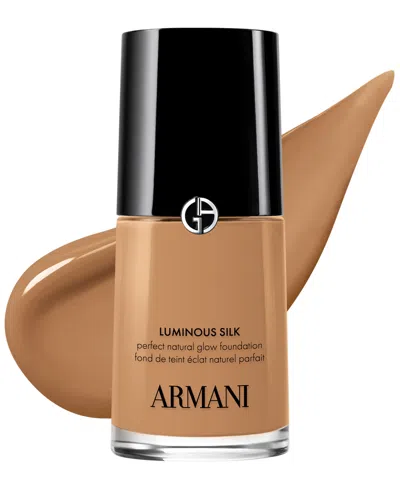 Armani Collezioni Luminous Silk Natural Glow 24-hour Wear Blurring Liquid Foundation, 1.0 Oz. In Brown