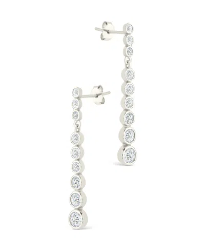 Sterling Forever Sterling Silver Ianthe Brilliant Cut Cz Dangle Earrings In Metallic