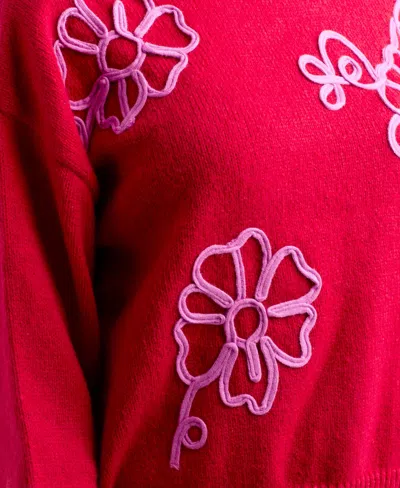 Bcx Junior's Cropped Pull-on Sweater In Red