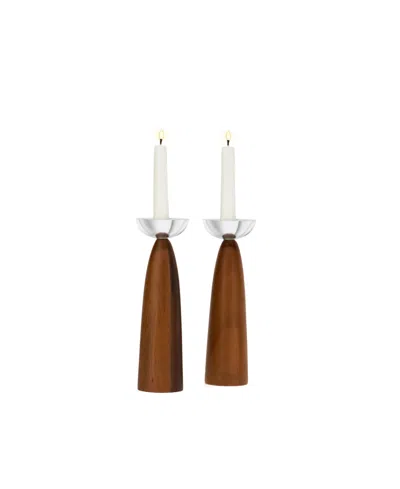 Nambe Unity Sabbath Candlesticks In Multi