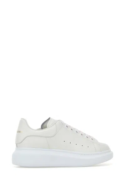 Alexander Mcqueen White Leather Sneakers In White
