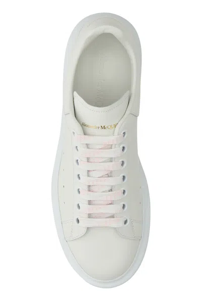 Alexander Mcqueen White Leather Sneakers In White