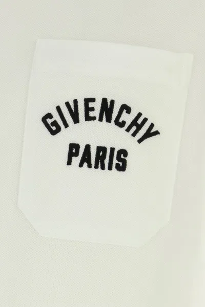 Givenchy Polo Shirt With Short Sleeves And Chest Pocket In White
