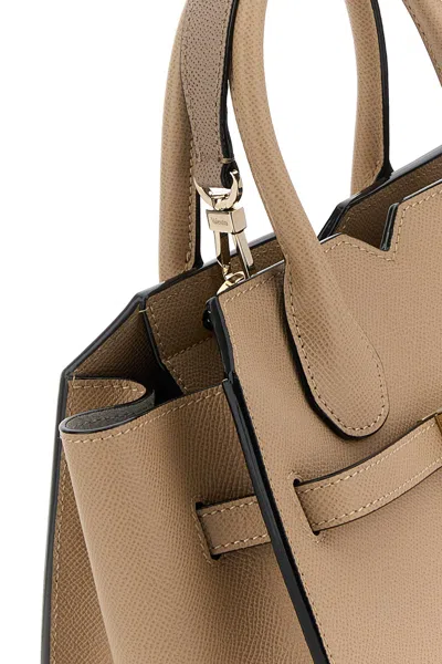 Valextra Antiqued Pink Leather Milano Handbag