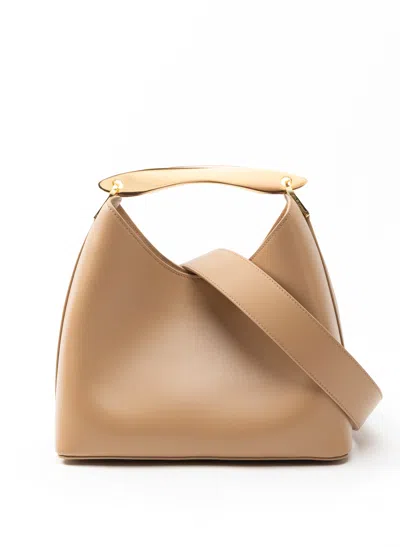Elleme Boomerang Leather Cappuccino In Brown