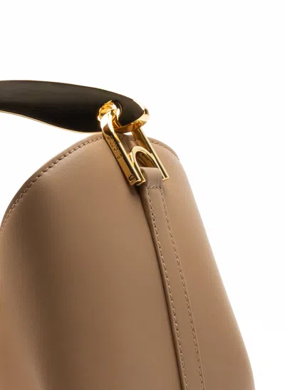 Elleme Boomerang Leather Cappuccino In Brown