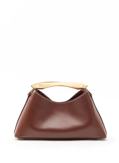 Elleme Mini Boomerang Leather Russet/white Stitches