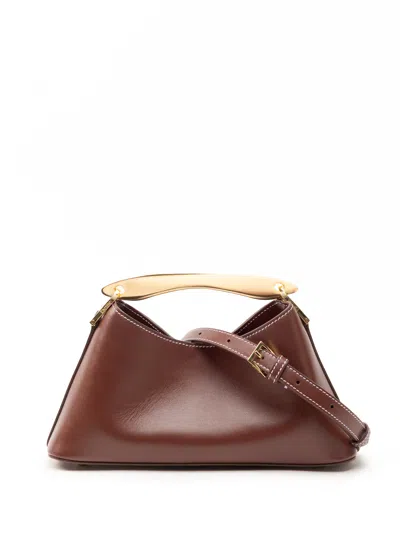 Elleme Mini Boomerang Leather Russet/white Stitches