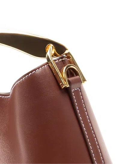 Elleme Mini Boomerang Leather Russet/white Stitches