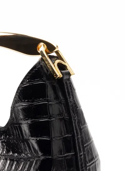 Elleme Small Boomerang Croco Leather Black