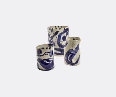 Serax Vases Blue Uni In Blue